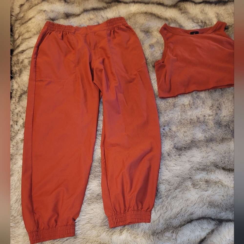Womens Jordan Elastic Waist Cargo Joggers With Matching Top